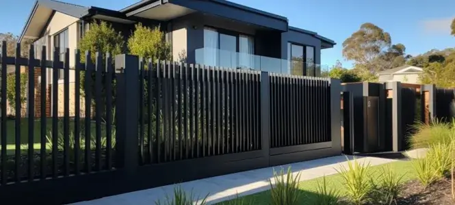 Residential house in Newcastle with Aluminium fence