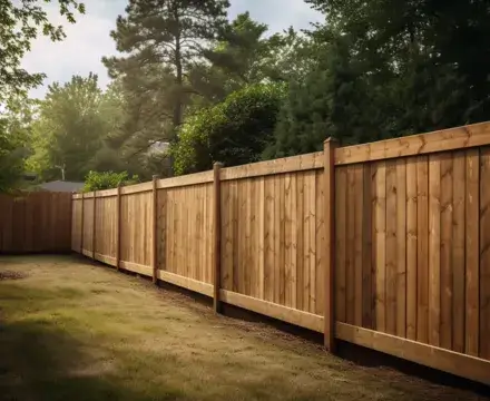 Backyard in Newcastle with timber fence
