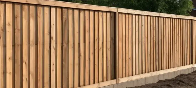 Board on board timber fencing in Newcastle
